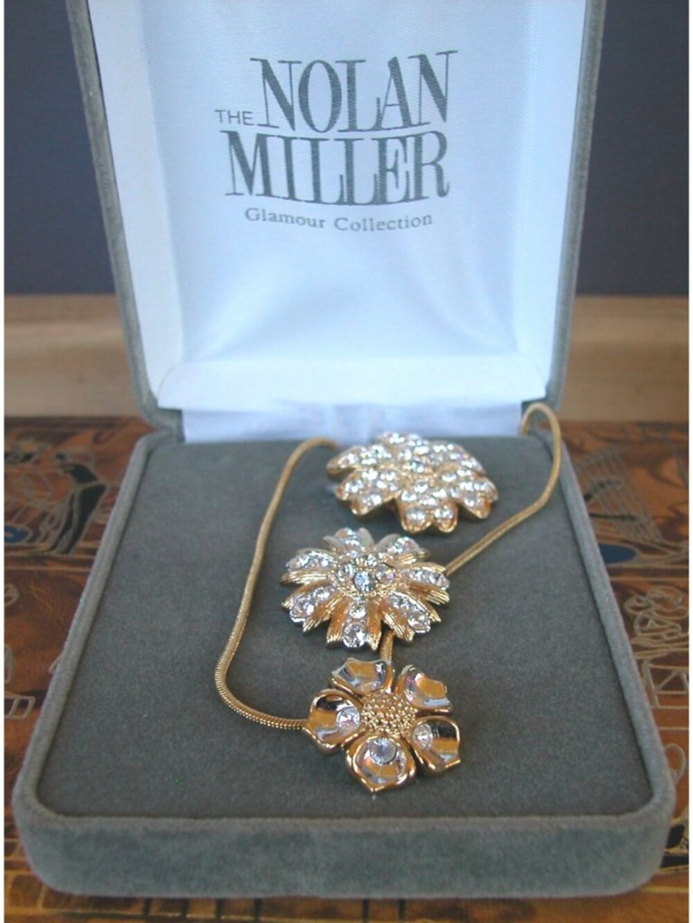 Nolan Miller Glamour Collection Three Floral Pendants
